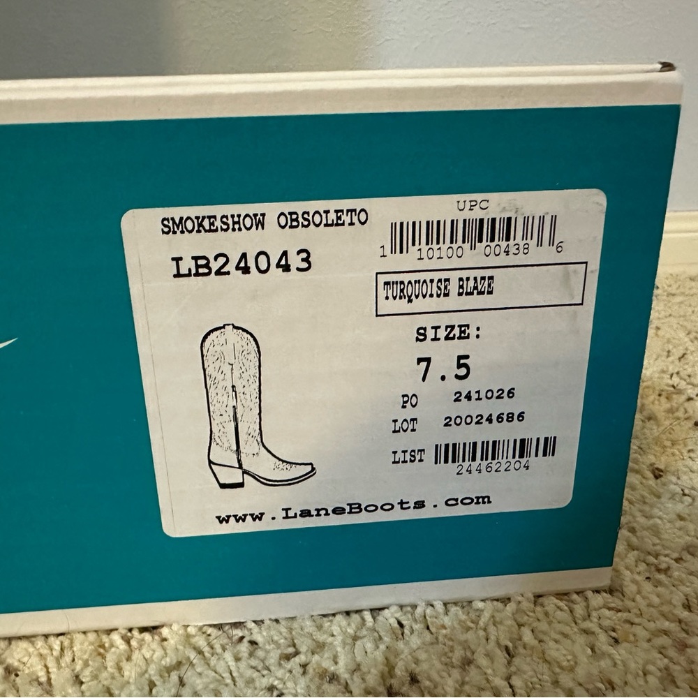 NWT Lane Smokeshow boot in glacier teal/turquoise blaze, 7.5 - Picture 6 of 13